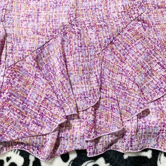 Elegant Purple Tweed Pencil Skirt - Picture 10 of 13